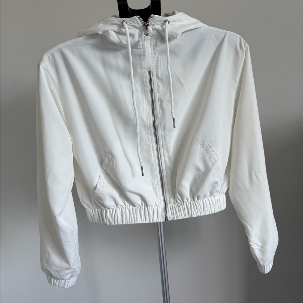 Forever 21 White Bomber Jacket